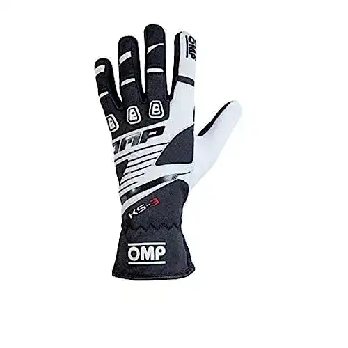 Karthandschuhe OMP KK02743E076XXS aus Kunstleder mit Silikon