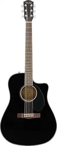 Fender CD-60SCE Dreadnought Elektroakustikgitarre Schwarz