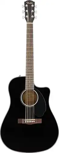 Fender CD-60SCE Dreadnought Elektroakustikgitarre Schwarz