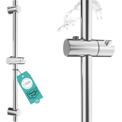 Duschstange Laakfeld Edelstahl 66 cm rostfrei mit flexiblen Wandhalterungen