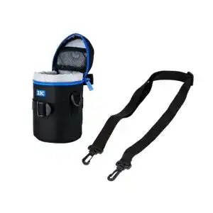 JJC Deluxe Objektivtasche mit Umhängeband Wasserabweisend, Schwarz