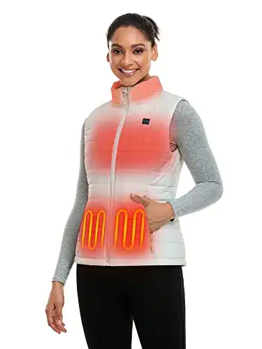 Beheizbare Weste für Damen von Ororo mit Powerbank und bis zu 10 Stunden Wärme