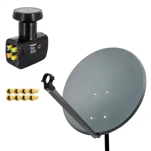 PremiumX PXS80 Satellitenschüssel Set für optimalen Empfang