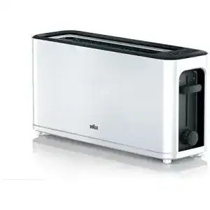 Braun Household HT3100WH Toaster mit 1 Schlitz und 7 Bräunungsstufen