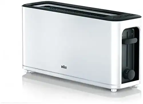 Braun Household HT3100WH Toaster mit 1 Schlitz und 7 Bräunungsstufen
