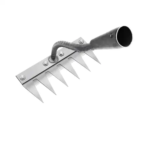 Unkrauthacke Sunsiou Gartenrechen Mehrzweck Gartenwerkzeug für Unkrautbekämpfung