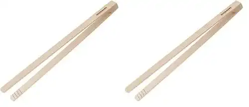 Grillzange aus Buchenholz von Fackelmann, 45 cm, 2er Set