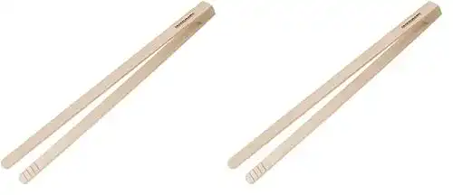 Grillzange aus Buchenholz von Fackelmann, 45 cm, 2er Set