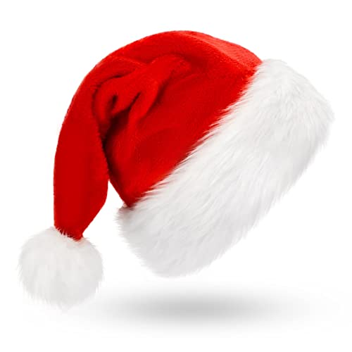 Weihnachtsmütze Bosoner Nikolausmütze aus Plüsch für Erwachsene und Kinder