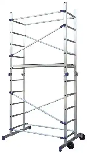 Rollgerüst Facal Pinna aus Aluminium mit Gelenk- und Arbeitsplattform