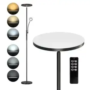 LED Stehlampe Steo Anten Dimmbar mit Leselampe 30W für Wohnzimmer und Büro