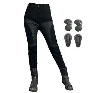 Motorradhose für Damen von Gebin, atmungsaktive Motorrad-Jeans