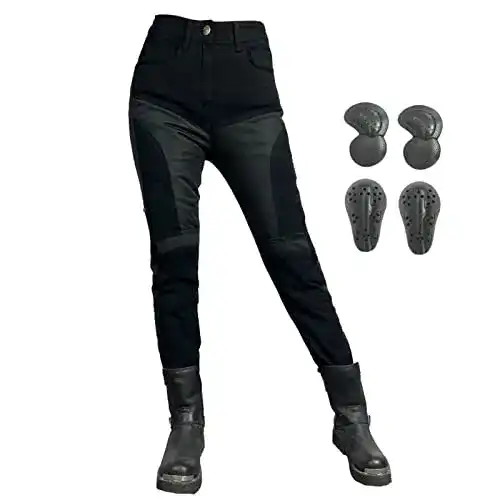Motorradhose für Damen von Gebin, atmungsaktive Motorrad-Jeans
