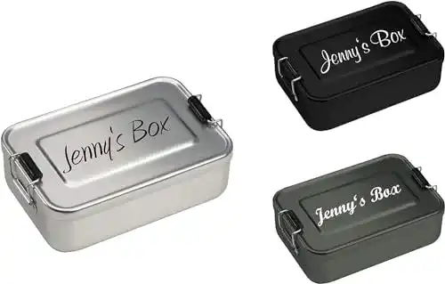 Alu-Brotdose Schmalz Vesperbox aus Aluminium mit Gravur