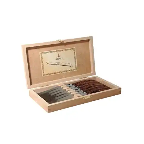 Steakmesser von Laguiole L´Eclair in Holz-Schatulle, 6 Stück