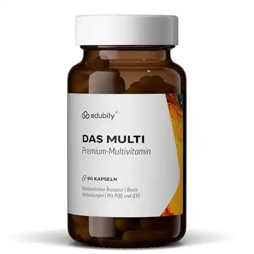 Multivitamin Kapseln von edubily nutrition mit Vitaminen und Mineralstoffen