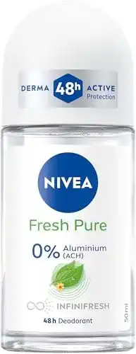 Nivea Fresh Pure Deo Roll-On ohne Aluminium und Ethylalkohol, 50 ml