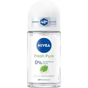 Nivea Fresh Pure Deo Roll-On ohne Aluminium und Ethylalkohol, 50 ml