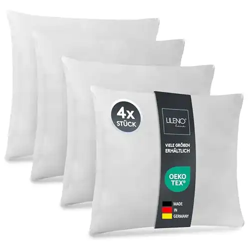 Kopfkissen LILENO HOME 4er Set 40×40 cm – Waschbar bis 40°C