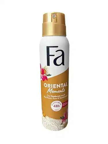 Fa Deospray Oriental Moments mit Wüstenrose und Sandelholz, 6 x 150 ml