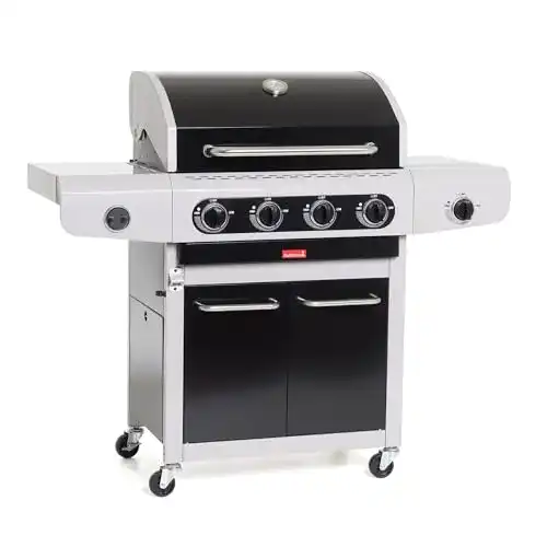 Barbecook Gasgrillwagen mit Deckel und Thermometer, 14kW, schwarz