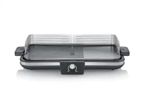 Severin Tischgrill Plancha mit antihaftbeschichteter Grillplatte