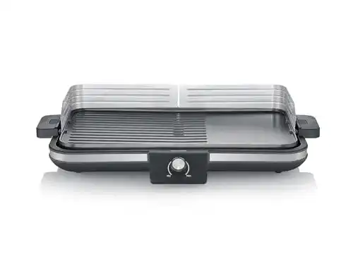 Severin Tischgrill Plancha mit antihaftbeschichteter Grillplatte