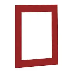 Passepartout Salsarot 21×30 cm mit Ausschnitt für 13×18 cm Bilder