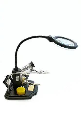 Edi-Tronic LED Tischlupenleuchte mit Zubehör und Metallschwamm