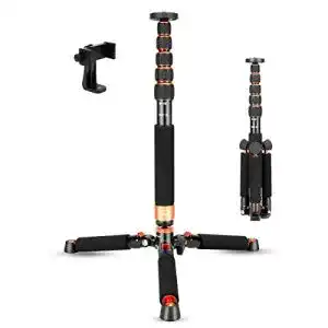Einbeinstativ Koolehaoda aus Aluminium mit Standspinne