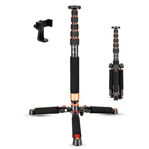 Einbeinstativ Koolehaoda aus Aluminium mit Standspinne