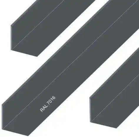 Alu-Winkel aus Aluminium, anthrazit pulverbeschichtet, 20x10x2 mm, 1500 mm