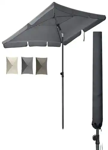 Kleiner Sonnenschirm 4happy mit Sonnenschirmhülle, anthrazit