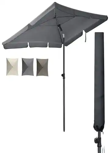 Kleiner Sonnenschirm 4happy mit Sonnenschirmhülle, anthrazit