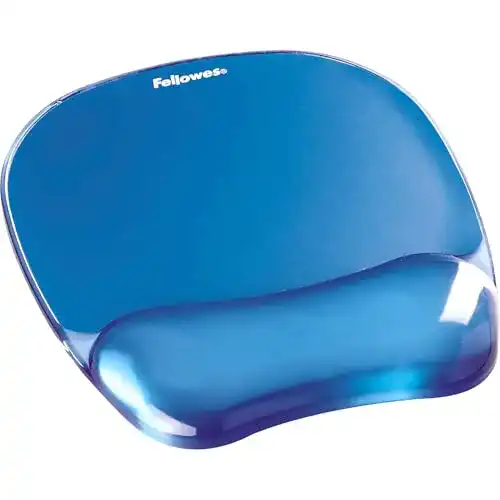 Mauspad mit Gelkissen von Fellowes mit Handgelenkauflage Crystals