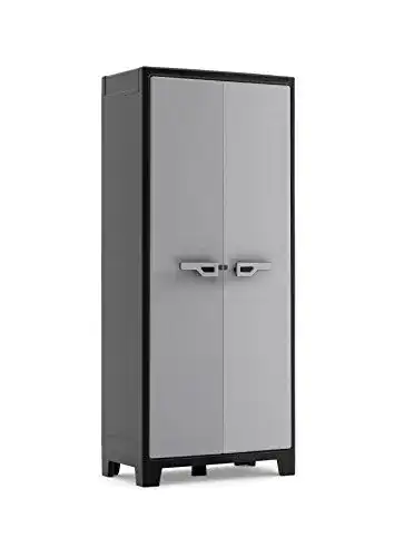 Kunststoffschrank Keter Titan Besenschrank Utility schwarz/grau