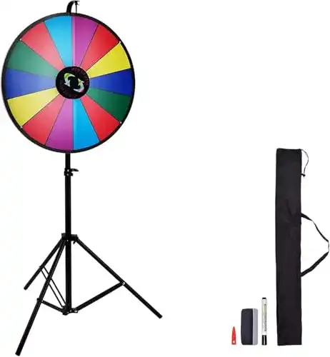 Glücksrad Vevor 61 cm mit Metallstativ und einstellbarer Höhe