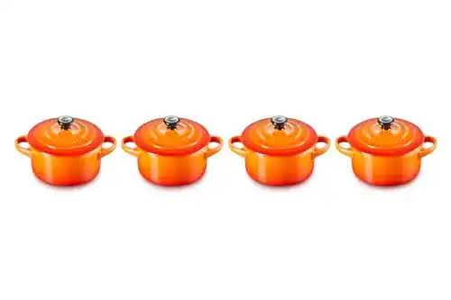 Le Creuset Mini Cocottes 4er-Set aus Steinzeug
