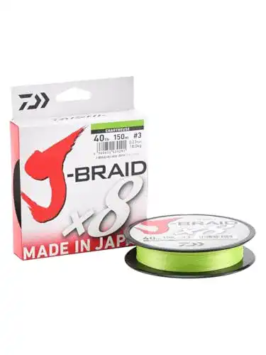 Daiwa J-Braid 8 Braid Geflochtene Angelschnur 0,06mm, 4,0kg/9,0lbs