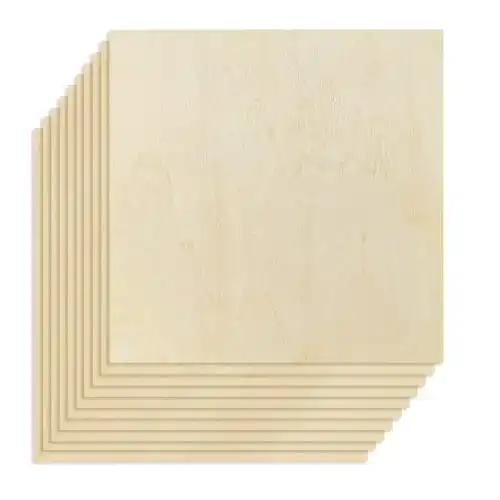 Balsaholz Owlkela Lindenholzplatten, 10 Stück 200 x 200 x 2 mm