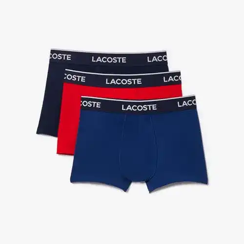 Lacoste Herren Boxershorts 5H3389 Marine/Rouge-Methylene Größe S