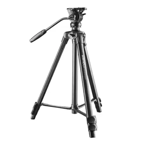 Walimex pro Videostativ mit Fluidkopf und Smartphone-Halterung