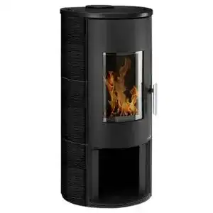 Wamsler Kaminofen Vitus W20001017065 in Keramik Schwarz, Energieeffizienz A+
