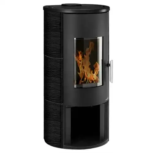 Wamsler Kaminofen Vitus W20001017065 in Keramik Schwarz, Energieeffizienz A+