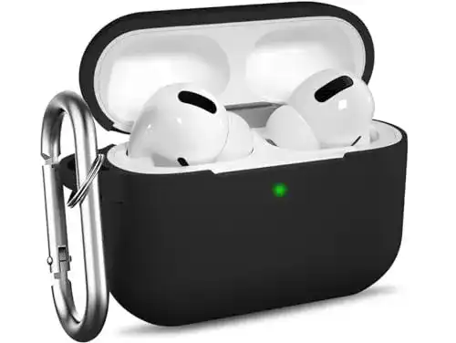 Ouwegaga Schutzhülle für AirPods Pro – Silikon, stoßfest, mit Karabiner