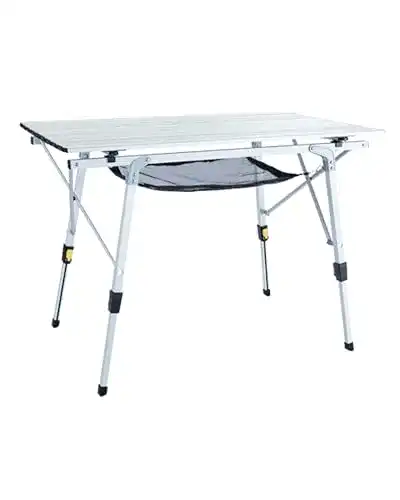 Höhenverstellbarer Campingtisch Uquip Variety M Silver I kompakt und stabil