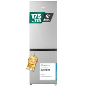 Edelstahl Kühlschrank Heinrichs Kühlgefrierkombination 175 Liter
