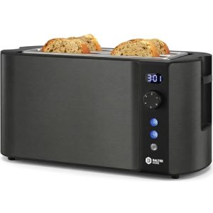 Langschlitztoaster Balter Toaster für 4 Scheiben in Edelstahl