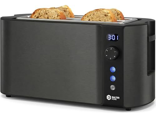 Langschlitztoaster Balter Toaster für 4 Scheiben in Edelstahl