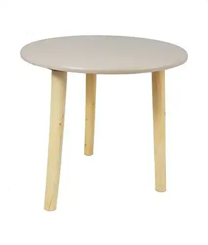Beistelltisch Spetebo aus Holz in Taupe, 30×30 cm